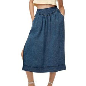 Aritzia Wilfred Gabriel midi skirt - Linen and Lyocell - size medium